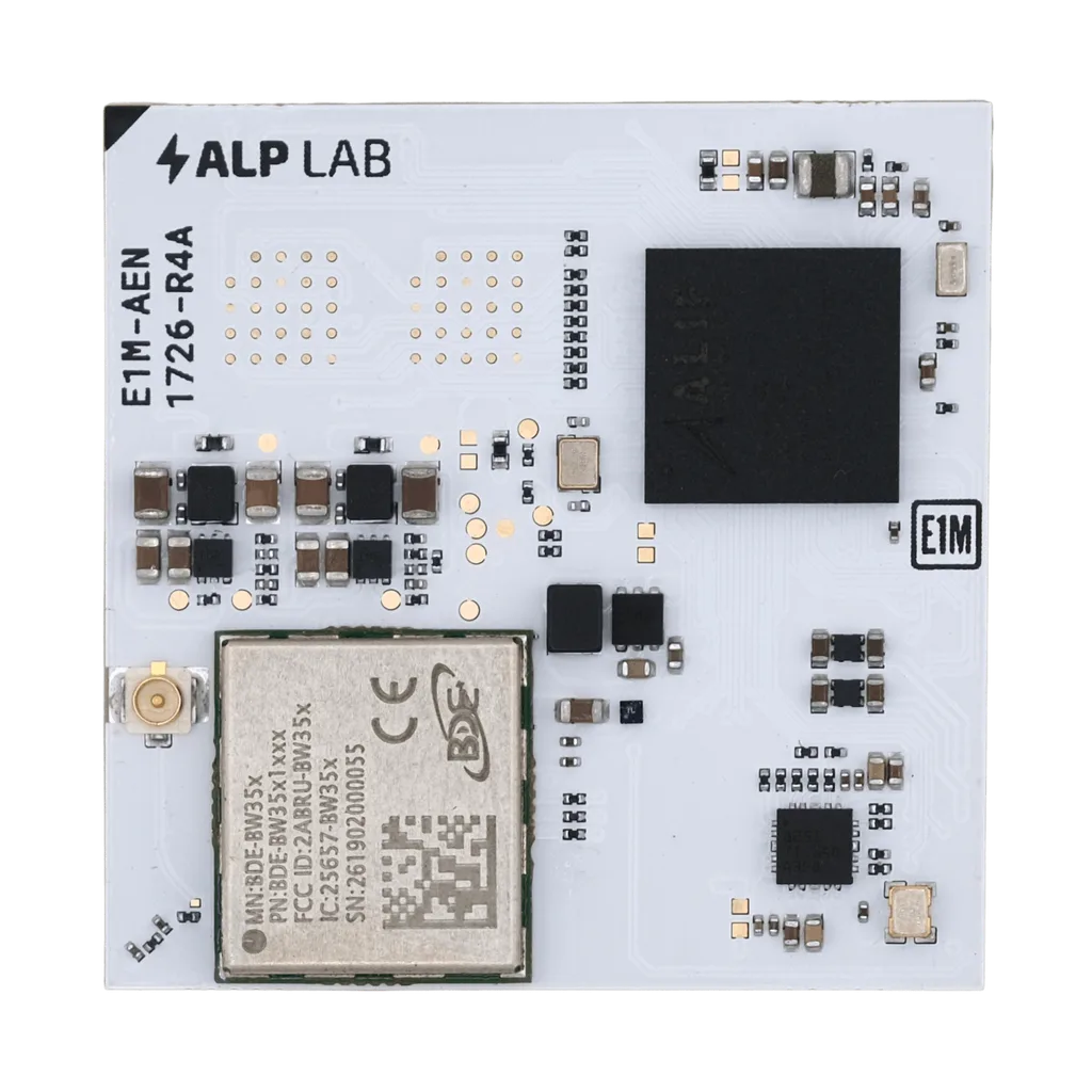 Alp Lab E1M-AEN always-on edge AI module, front view